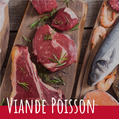 viandes poissons